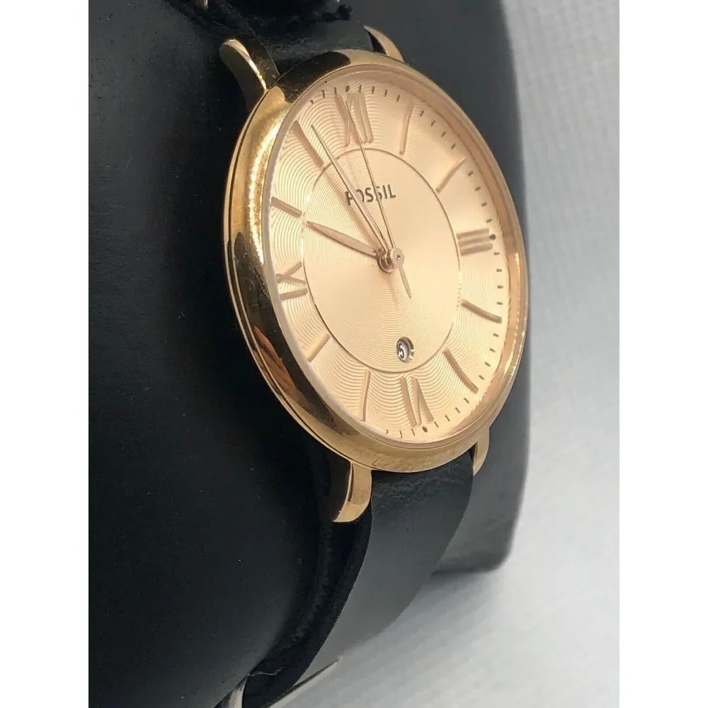 Fossil ES3707 Women Leather Analog Dial Quartz Wrist Watch W/ Custom Band LP234